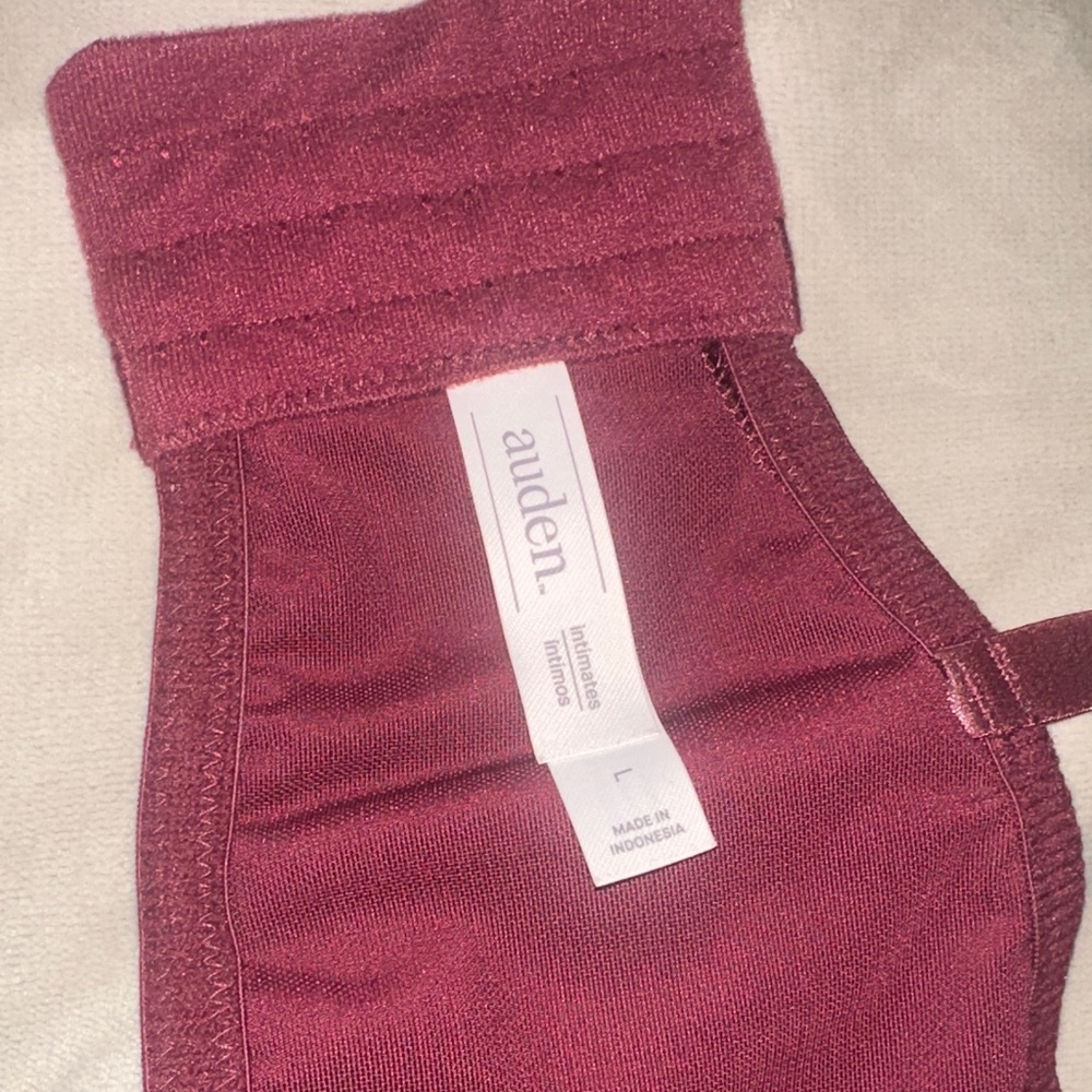 Corseted Burgundy Satin Bralette - Picture 5 of 5